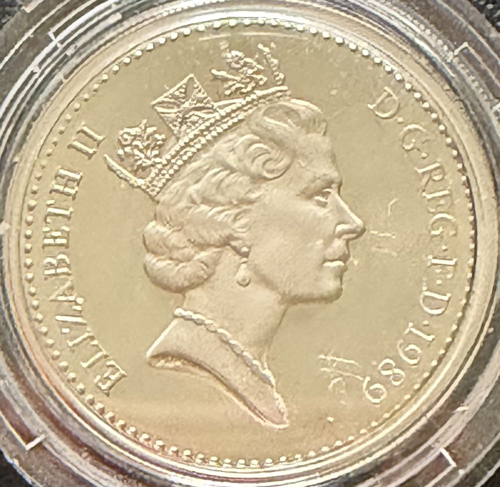 1989 Scottish Thistle Piedfort £1  coin collectible - Main Image 2