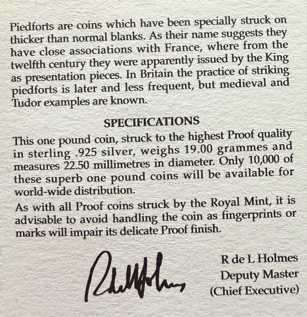 1996 Irish Celtic Cross Piedfort £1  coin collectible - Main Image 4