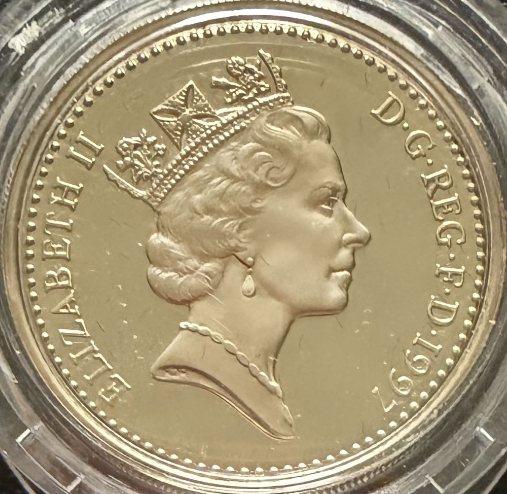 1997 English Three Lions Piedfort £1  coin collectible - Main Image 2