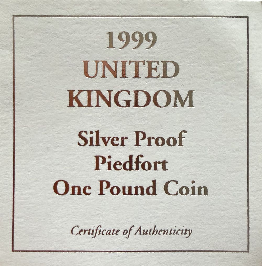 1999 Scottish Lion Piedfort £1  coin collectible - Main Image 3