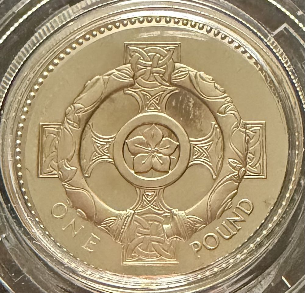 1987 English Oak Piedfort £1