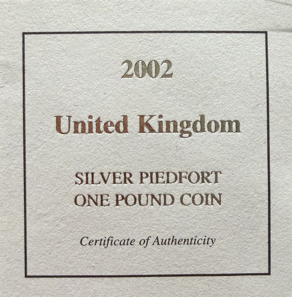 2002 English Three Lions Piedfort £1  coin collectible - Main Image 3