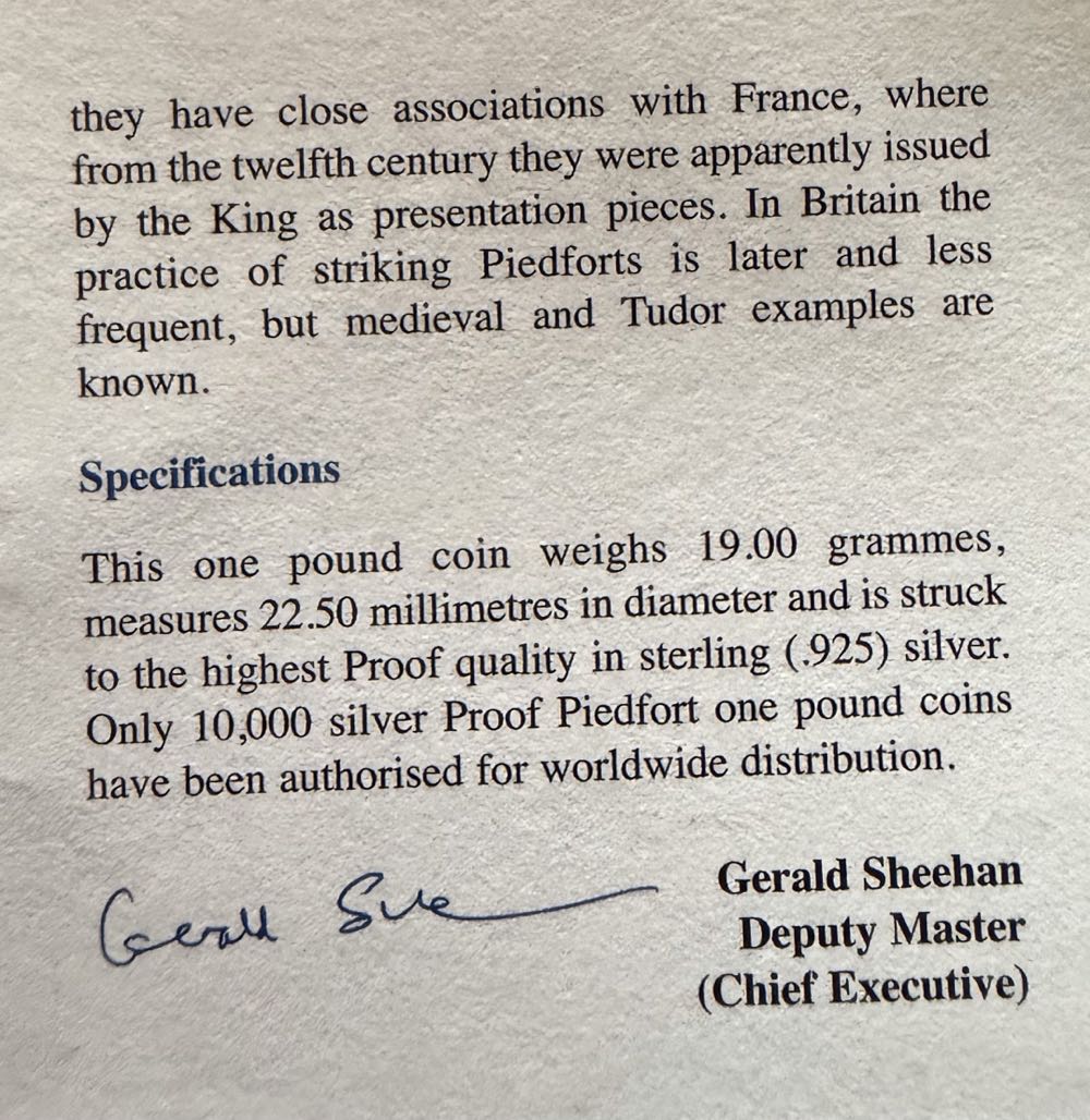 2003 Royal Coat Of Arms Piedfort £1  coin collectible - Main Image 4