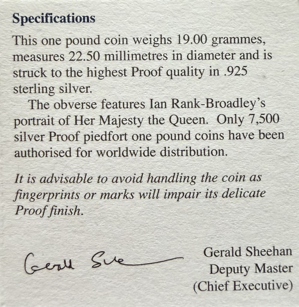 2005 Menai Suspension Bridge Piedfort £1  coin collectible - Main Image 4