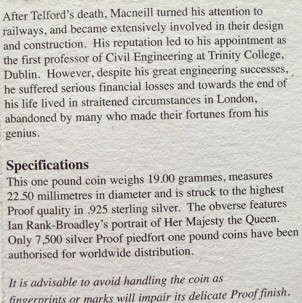 2006 Egyptian Arch Railway Bridge Piedfort £1 (2)  coin collectible - Main Image 4