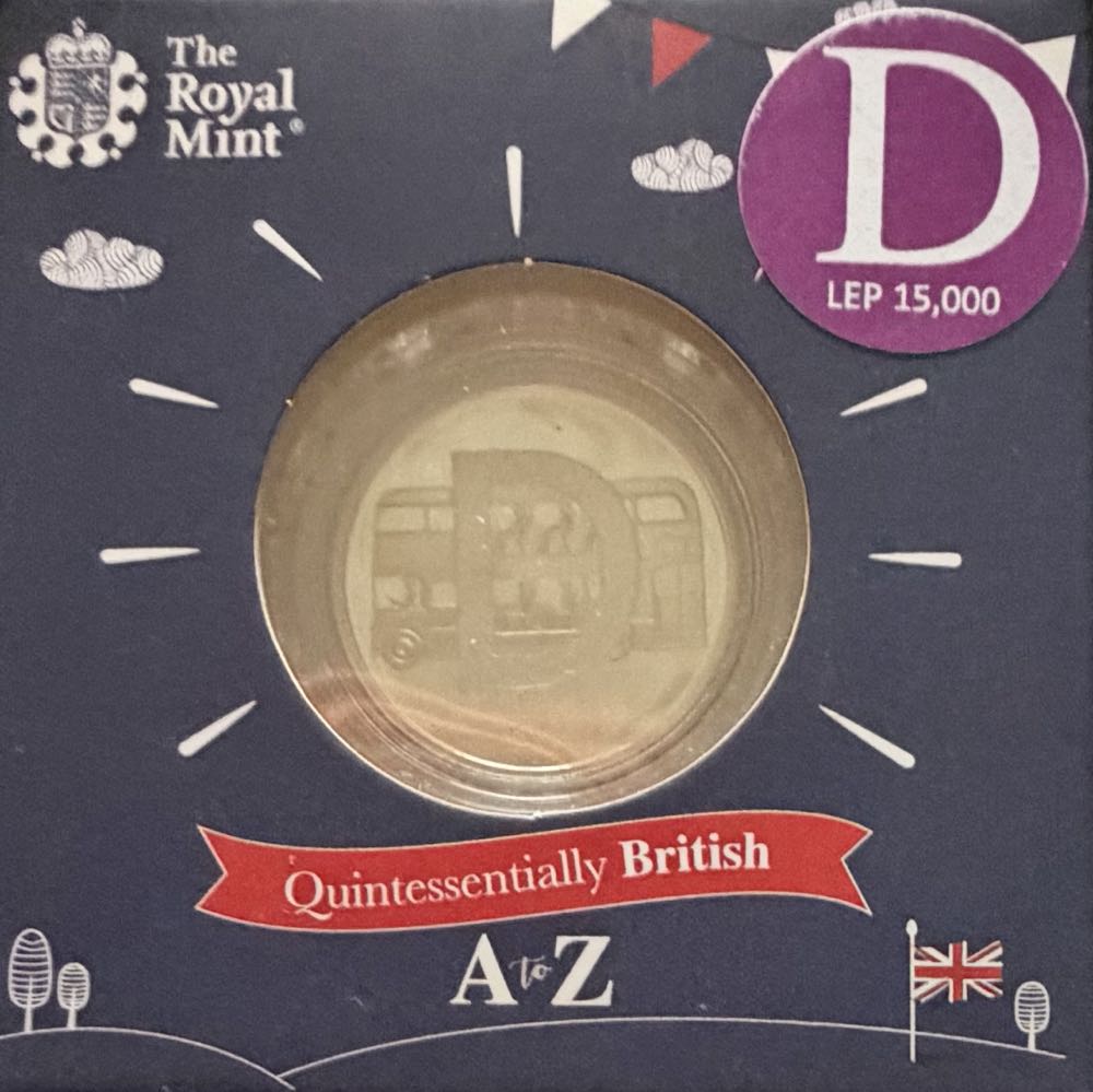 2018 A-Z Double Decker Bus Silver 10p  coin collectible - Main Image 3