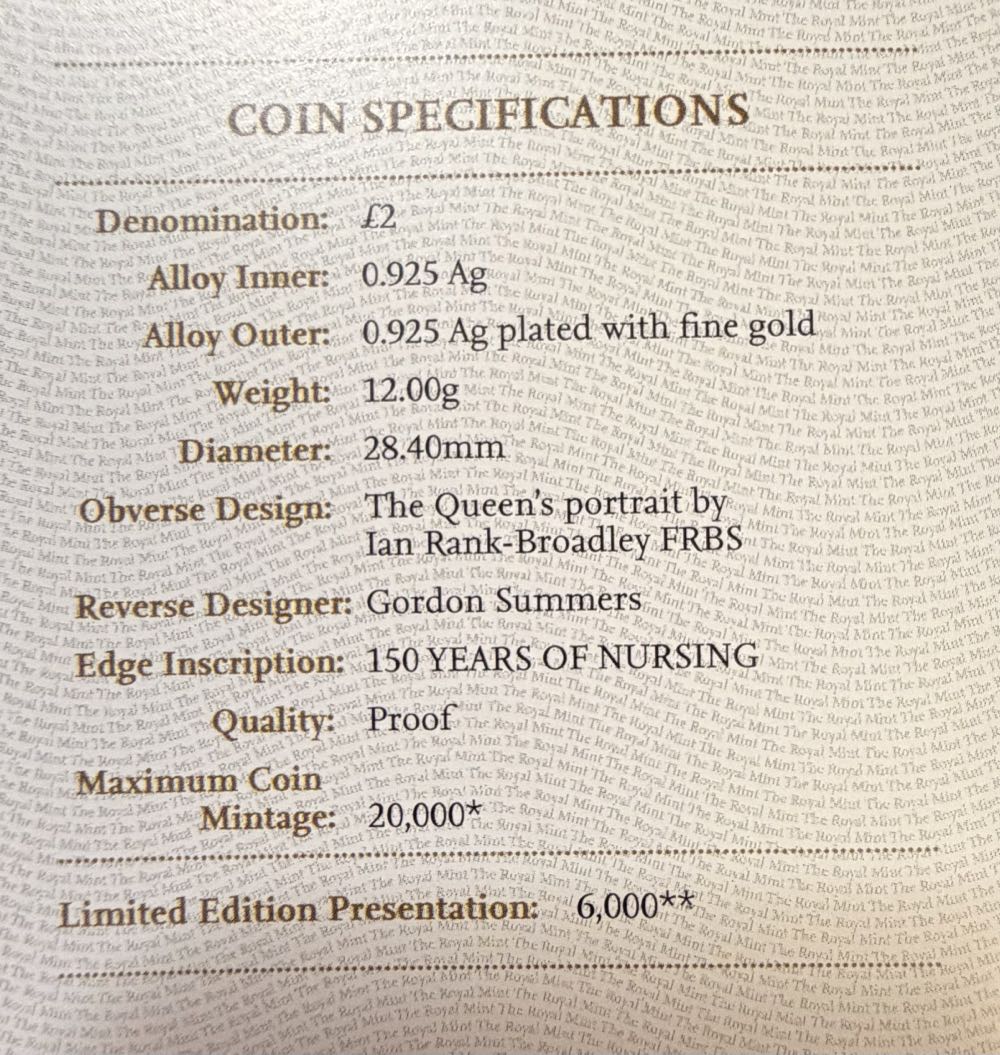 2010 Florence Nightingale £2  coin collectible - Main Image 4