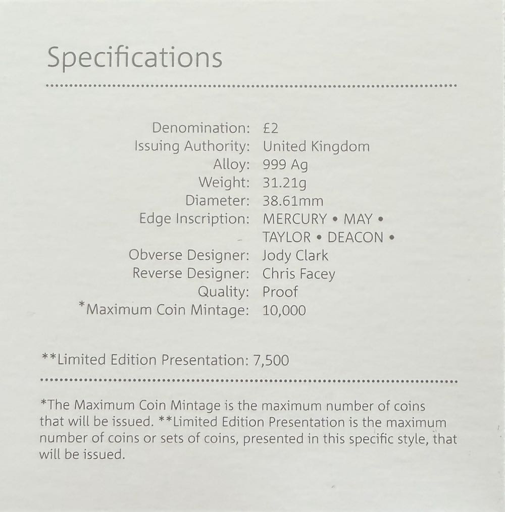 2020 Queen One Ounce £2  coin collectible - Main Image 4