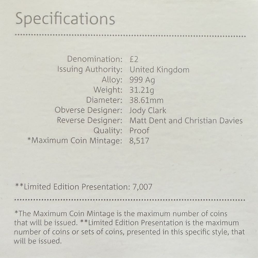 2020 Bond, James Bond Silver £2  coin collectible - Main Image 4