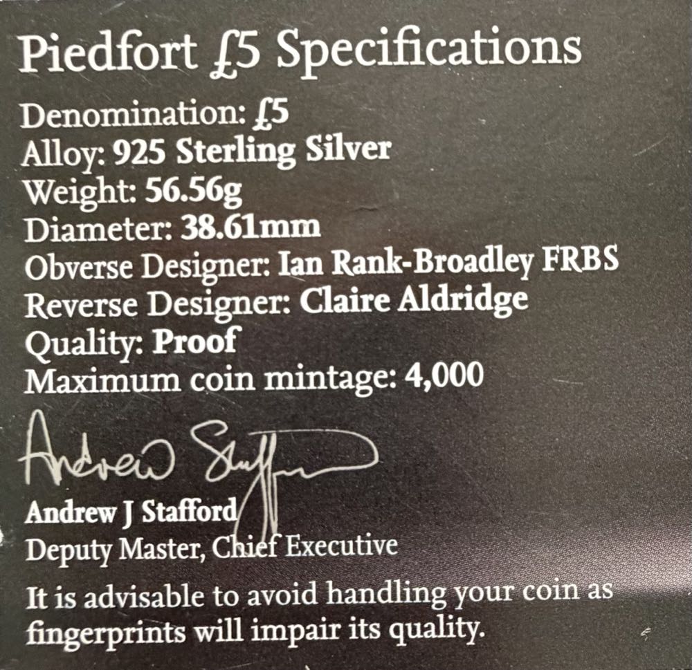 Countdown To London Piedfort £5  coin collectible - Main Image 4