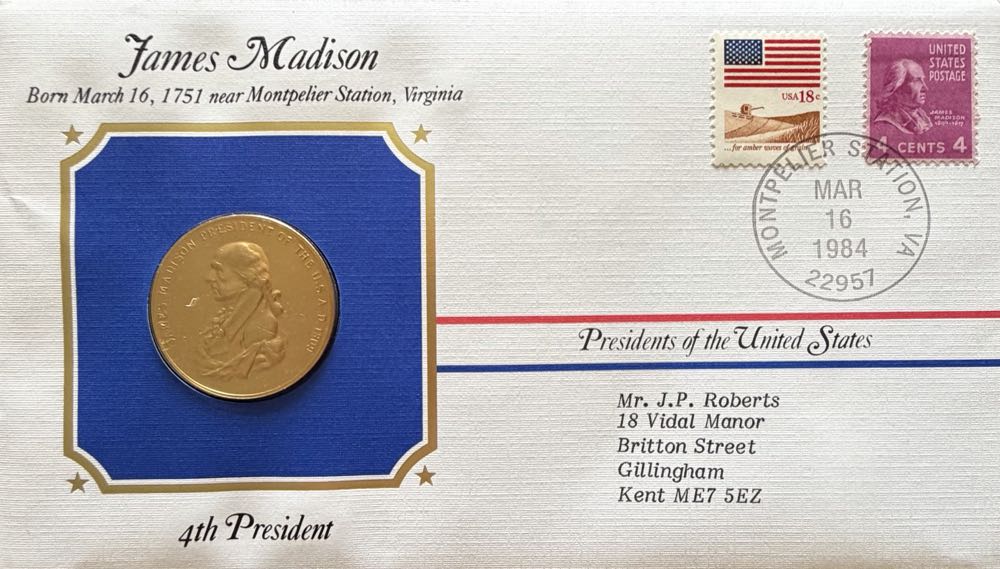 John Quincy Adams Silver Miniature