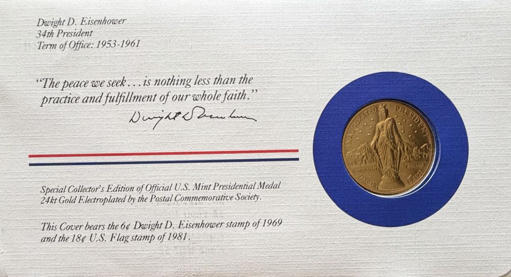 President Dwight D Eisenhower Medal Cover  coin collectible - Main Image 2