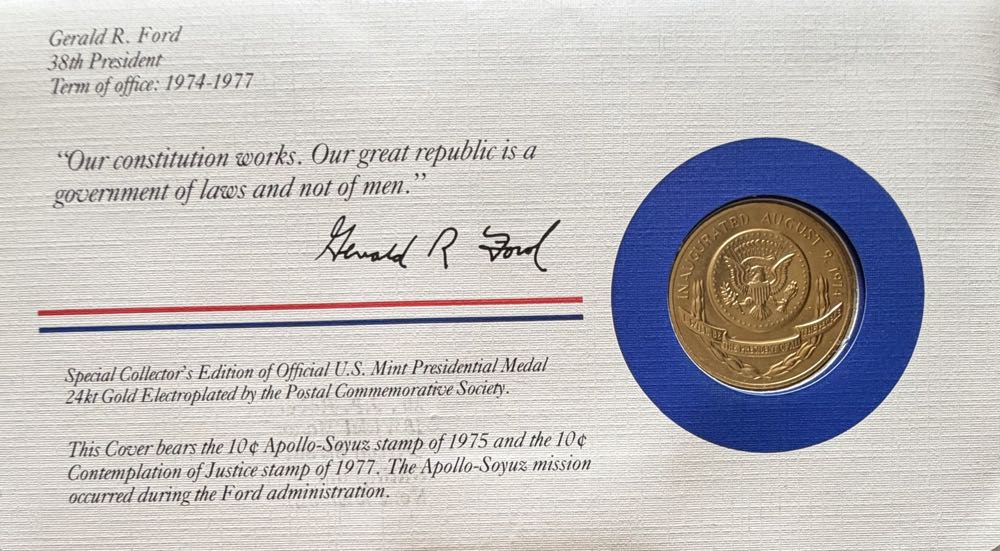 President Gerald R Ford Medal Cover  coin collectible - Main Image 2