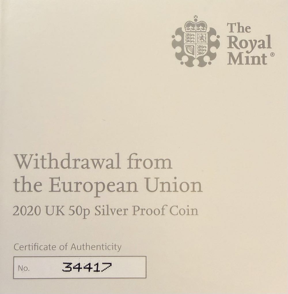 2020 Withdrawal From The EU 50p (3)  coin collectible - Main Image 3