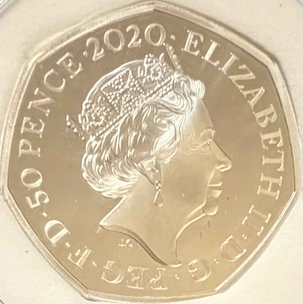 2020 Megalosaurus Colour Silver 50p  coin collectible - Main Image 2