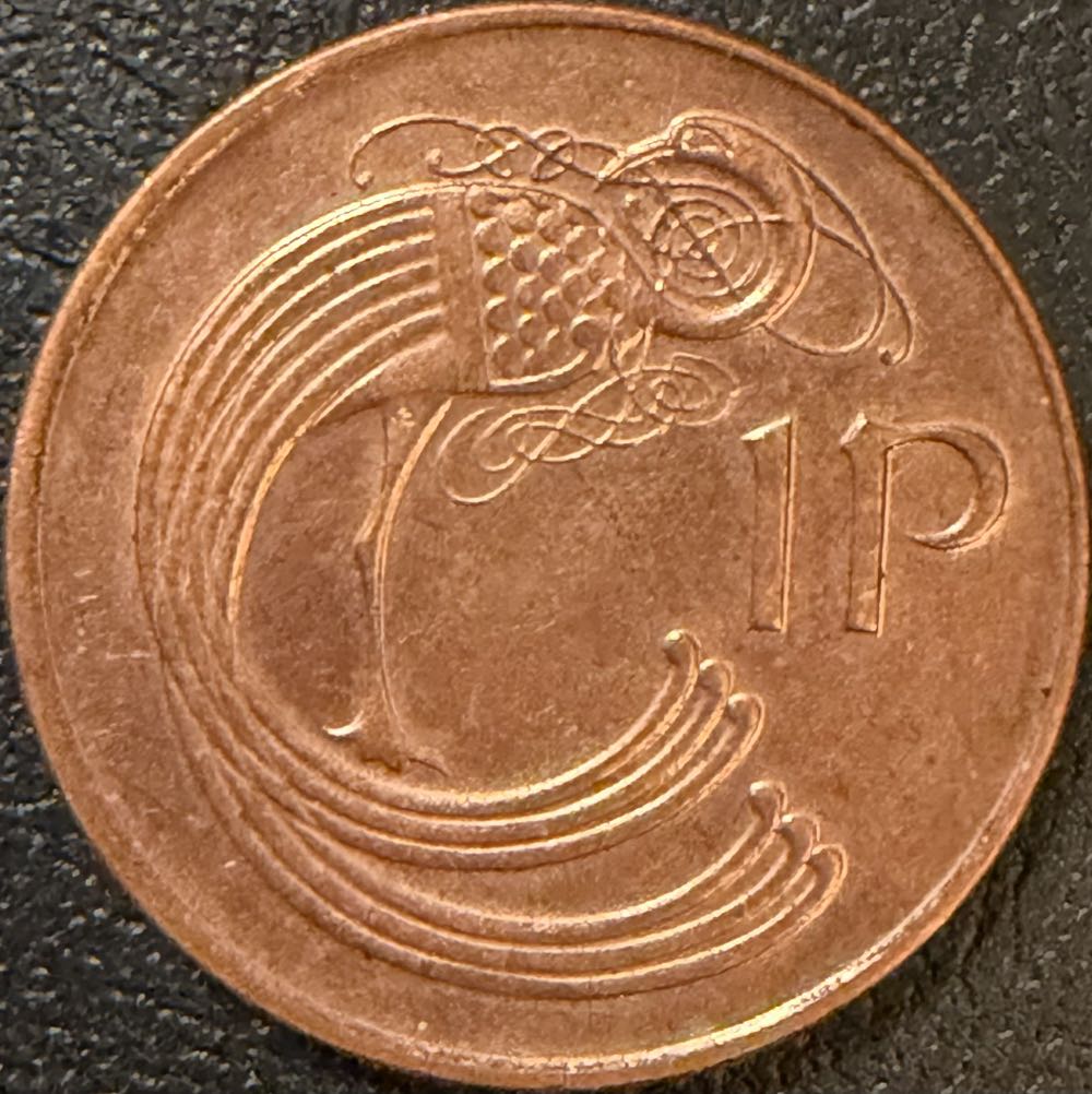 1990 Ireland 1p  coin collectible - Main Image 2