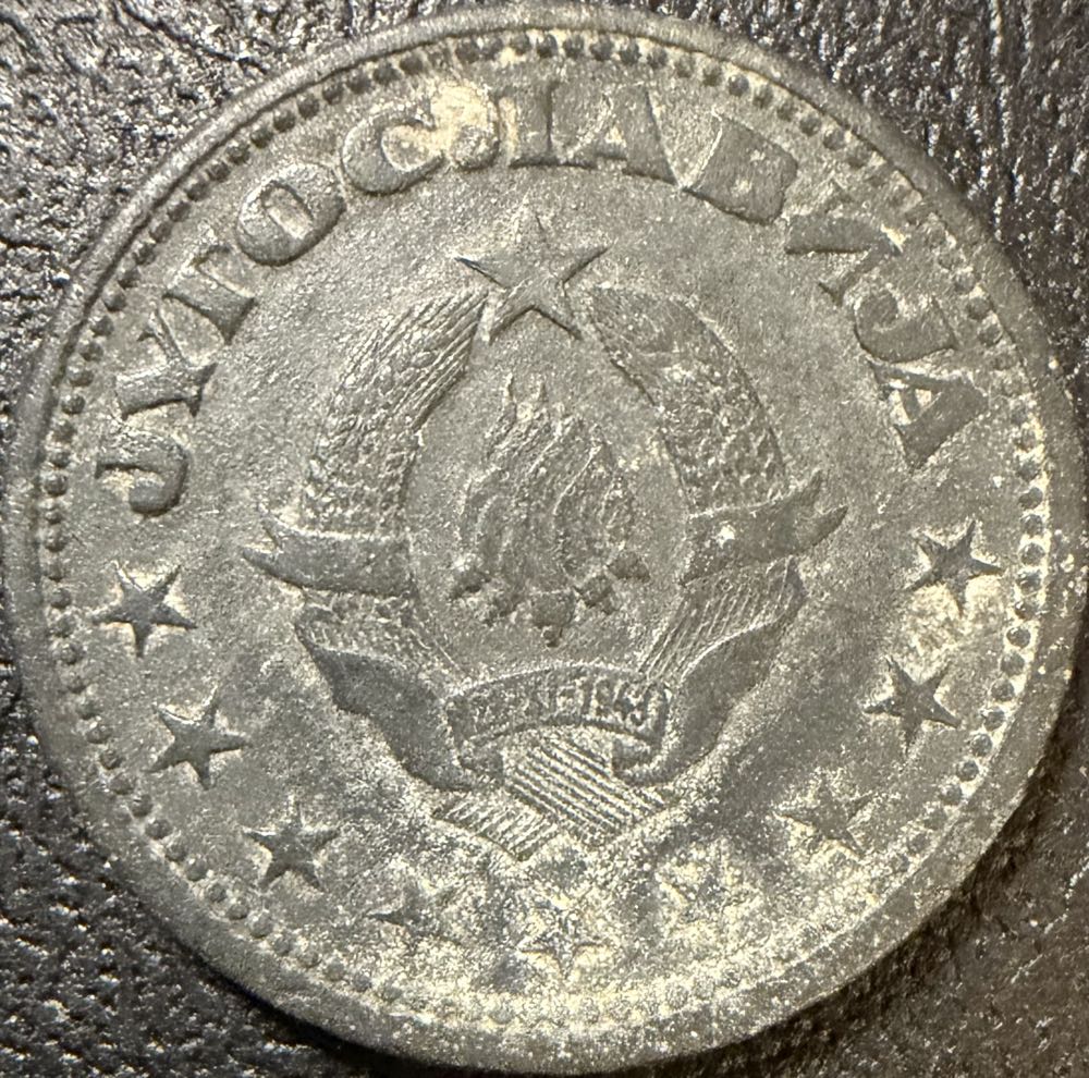 1945 Yugoslavia 1 Dinar  coin collectible - Main Image 2