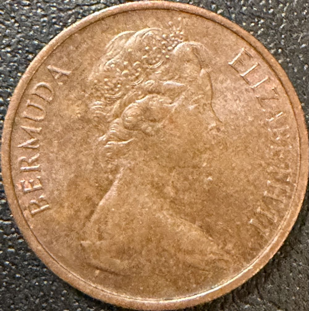 1977 Bermuda One Cent  coin collectible - Main Image 2