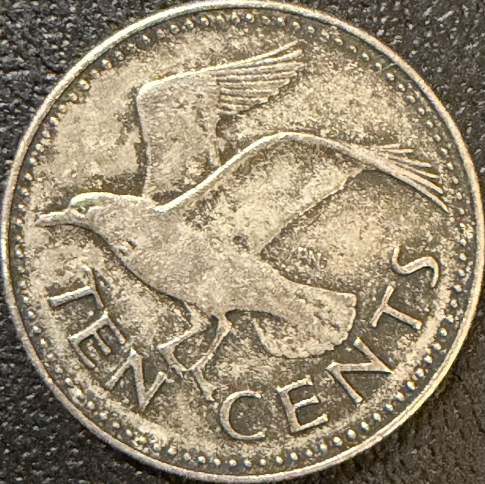 1984 Barbados 10 Cents  coin collectible - Main Image 2