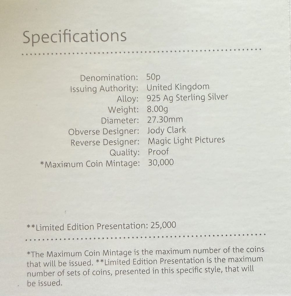 2019 The Gruffalo Silver 50p  coin collectible - Main Image 4