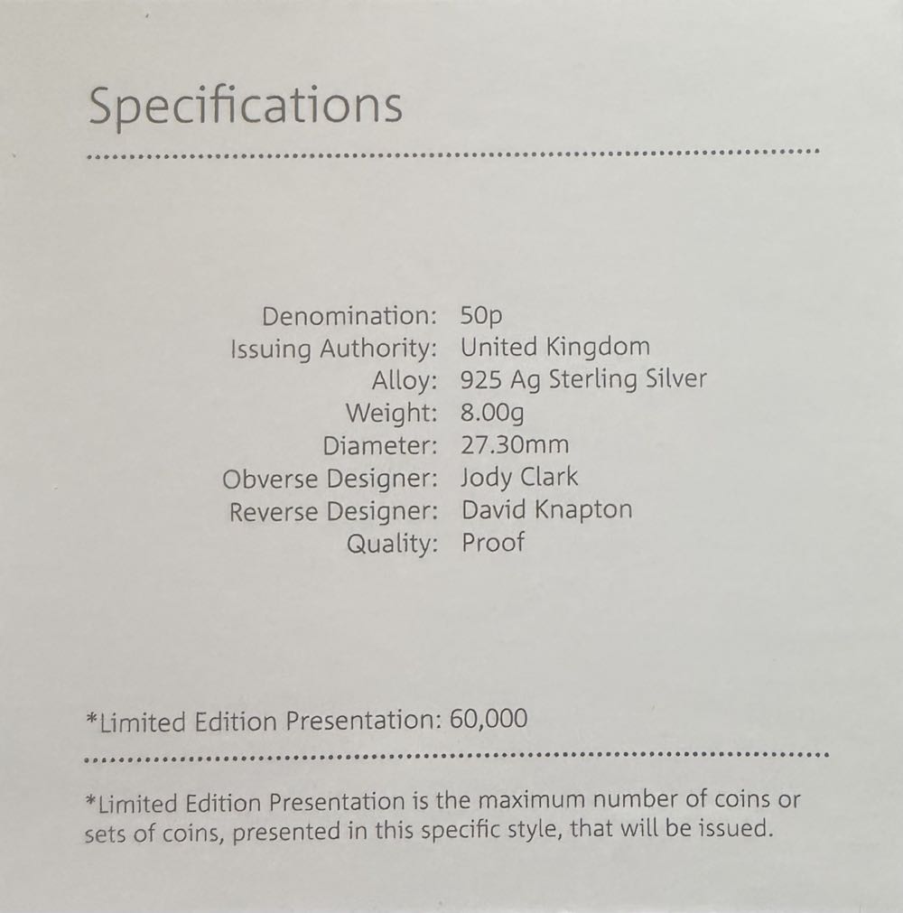 2018 Paddington Station Silver 50p  coin collectible - Main Image 4