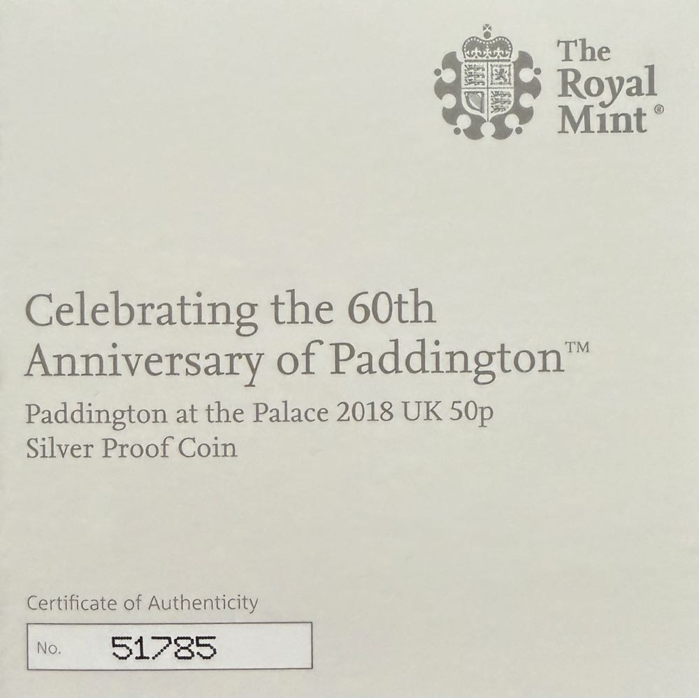 2018 Paddington Palace Silver 50p  coin collectible - Main Image 3
