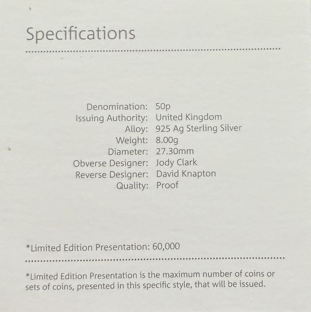 2018 Paddington Palace Silver 50p  coin collectible - Main Image 4