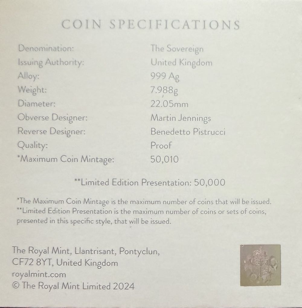 2025 The Silver Sovereign  coin collectible - Main Image 4