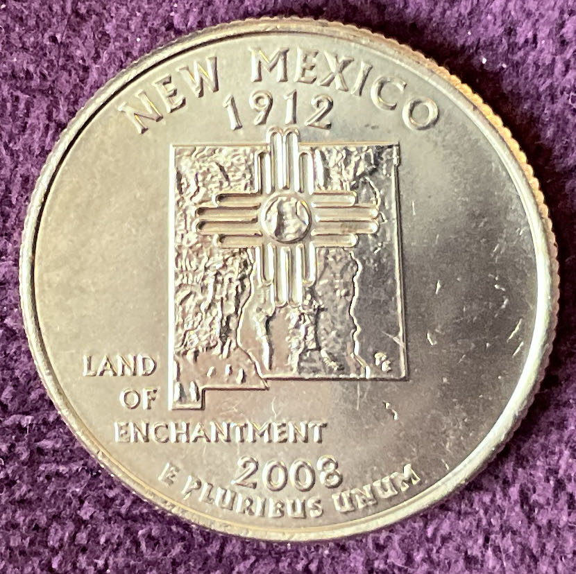 Quarter New Mexico 2008 D 1  coin collectible - Main Image 2
