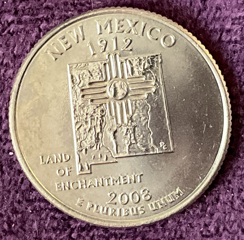 Quarter New Mexico 2008 D 3  coin collectible - Main Image 2