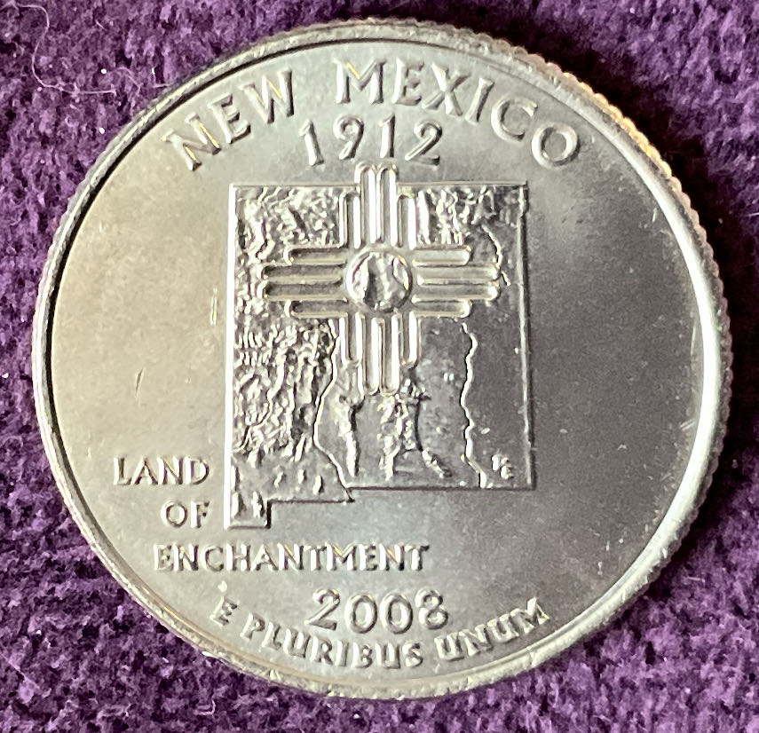 Quarter New Mexico 2008 D 4  coin collectible - Main Image 2