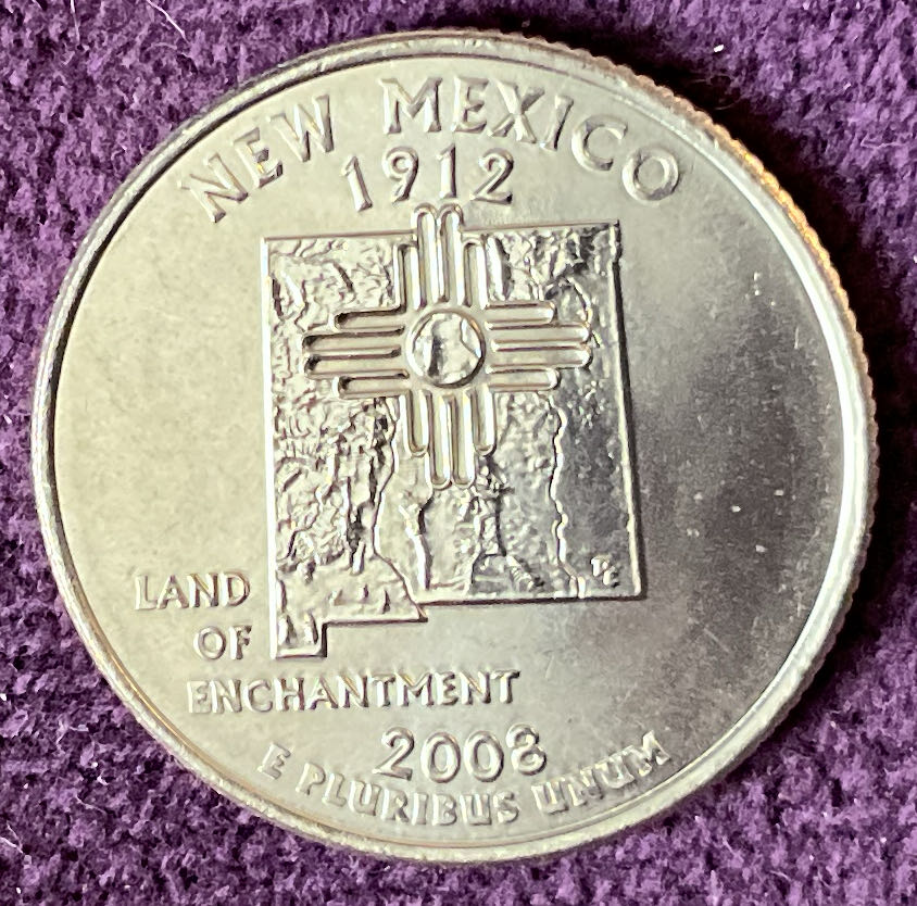 Quarter New Mexico 2008 D 5  coin collectible - Main Image 2
