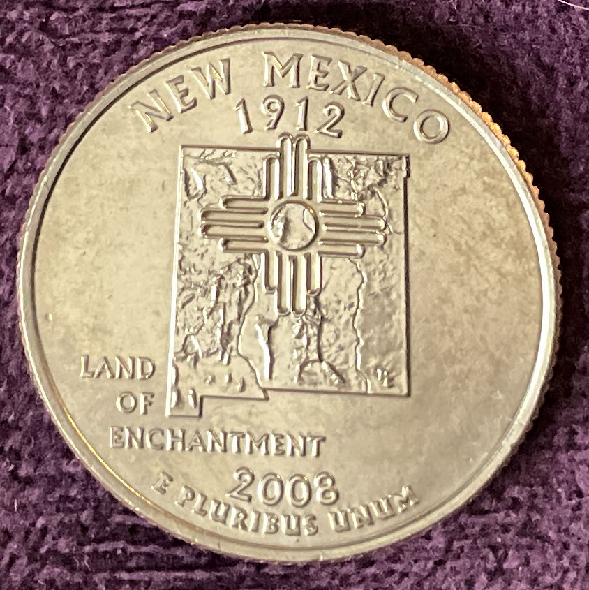 Quarter New Mexico 2008 D 6  coin collectible - Main Image 2