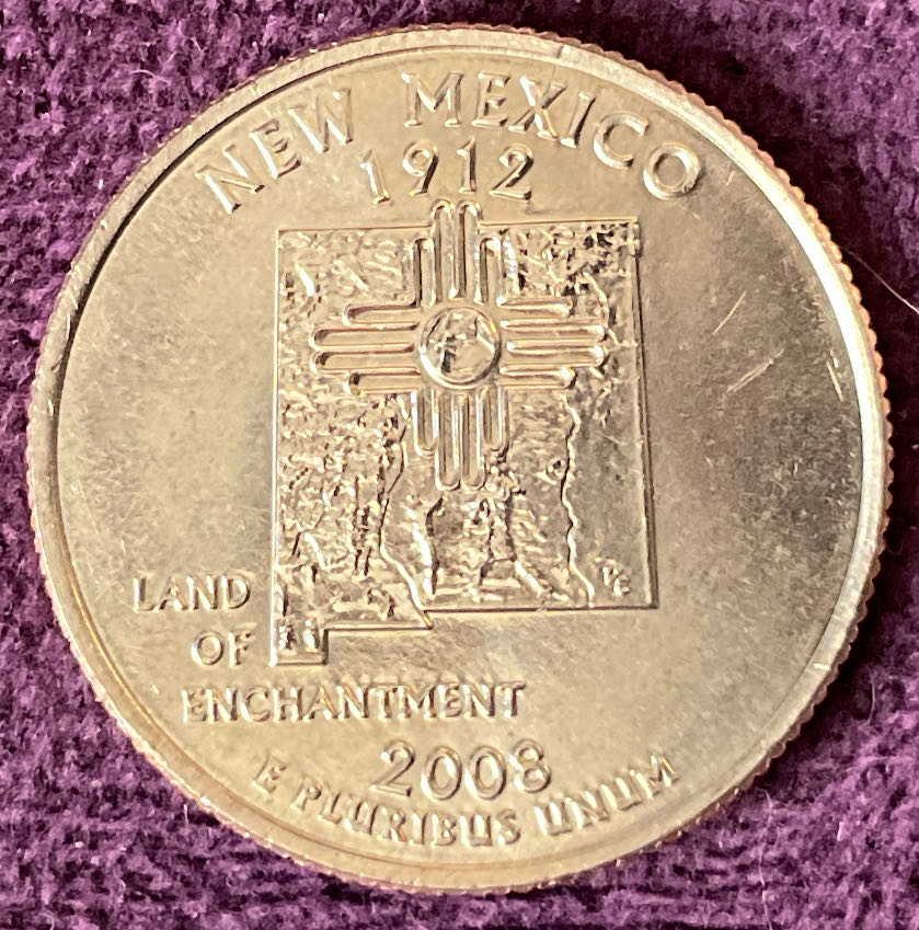 Quarter New Mexico 2008 D 8  coin collectible - Main Image 2