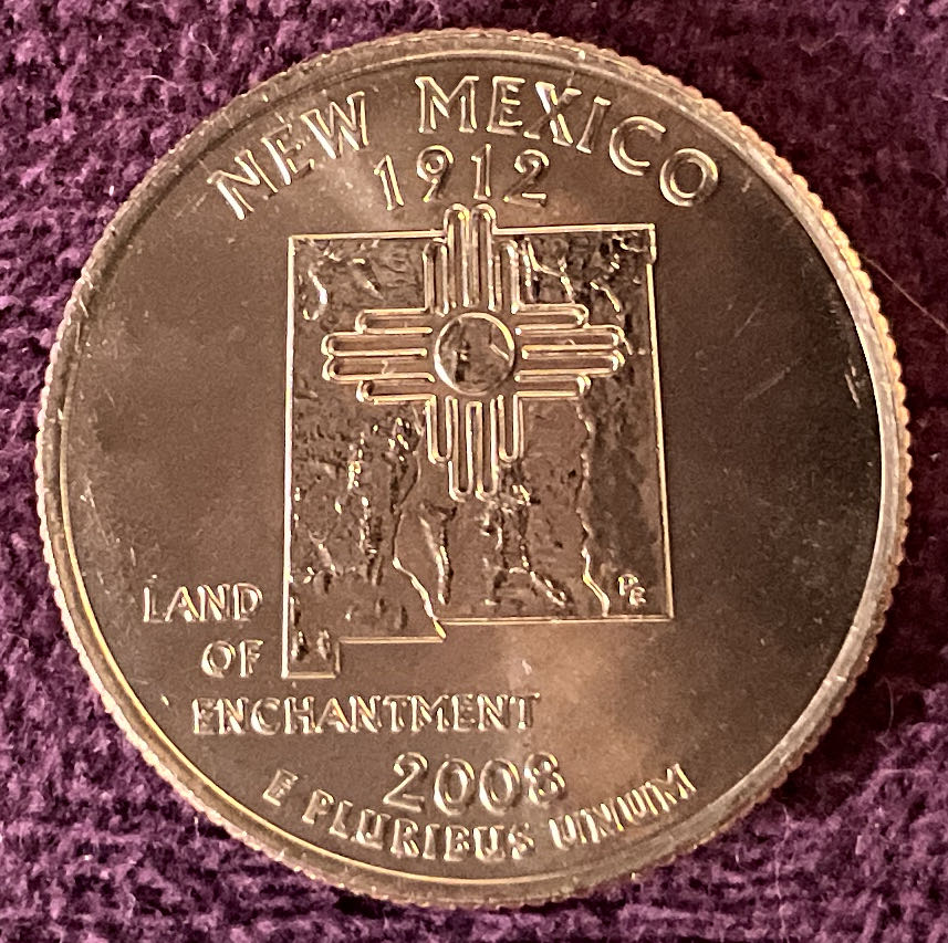 Quarter New Mexico 2008 D 8  coin collectible - Main Image 4