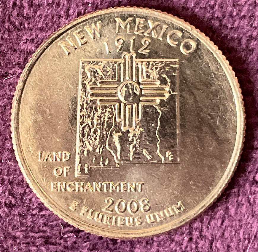Quarter New Mexico 2008 D 10  coin collectible - Main Image 2