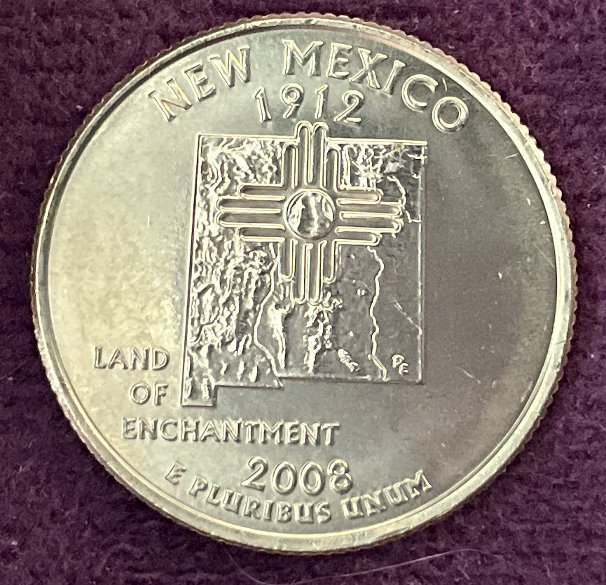Quarter New Mexico 2008 D 12  coin collectible - Main Image 2