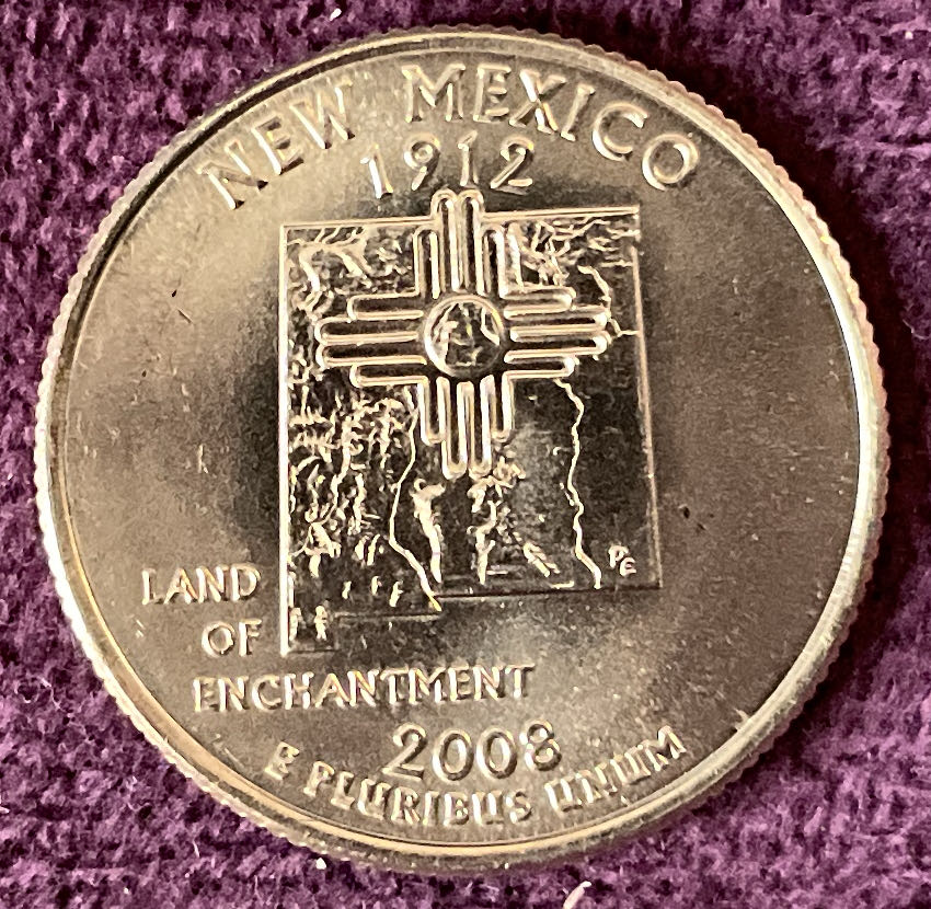 Quarter New Mexico 2008 D 14  coin collectible - Main Image 2