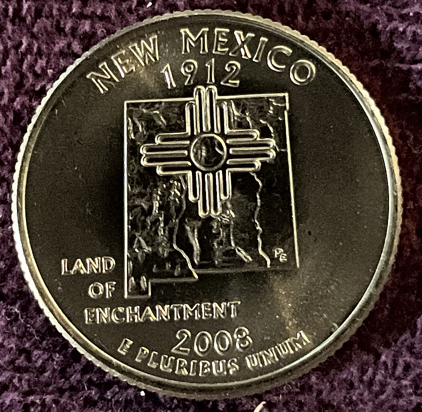 Quarter New Mexico 2008 D 14  coin collectible - Main Image 4