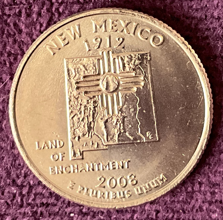 Quarter New Mexico 2008 D 16  coin collectible - Main Image 2
