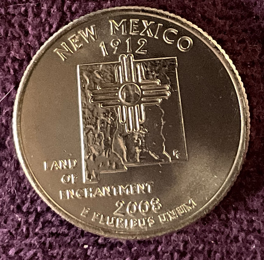 Quarter New Mexico 2008 D 16  coin collectible - Main Image 4