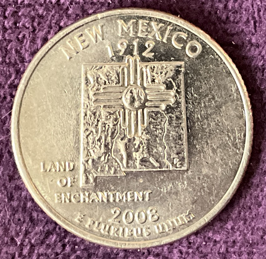Quarter New Mexico 2008 D 17  coin collectible - Main Image 2