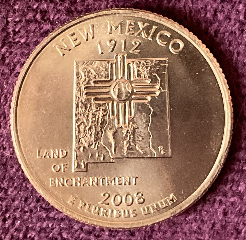 Quarter New Mexico 2008 D 18  coin collectible - Main Image 2