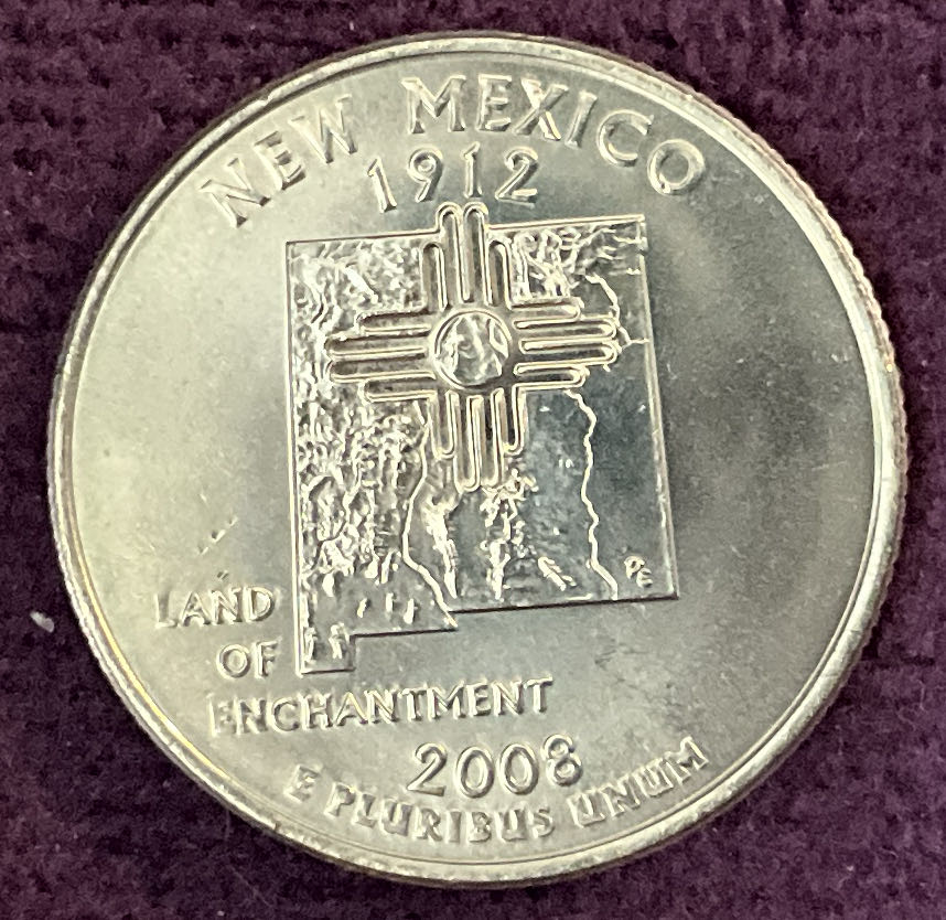 Quarter New Mexico 2008 D 19  coin collectible - Main Image 2