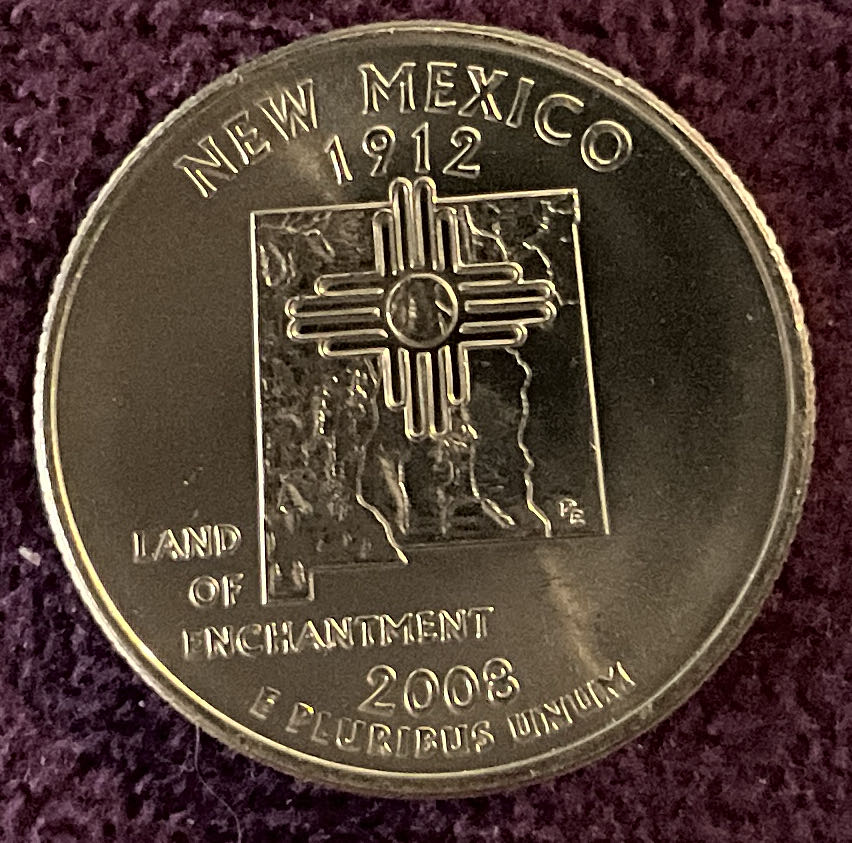 Quarter New Mexico 2008 D 19  coin collectible - Main Image 4