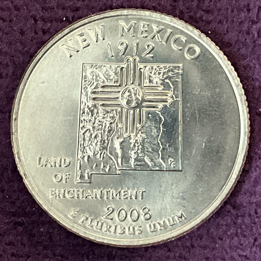 Quarter New Mexico 2008 D 20  coin collectible - Main Image 2