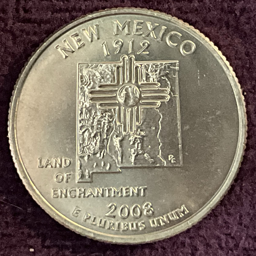 Quarter New Mexico 2008 D 21  coin collectible - Main Image 2