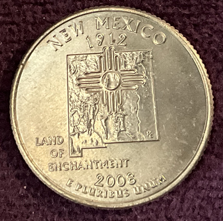 Quarter New Mexico 2008 D 21  coin collectible - Main Image 2