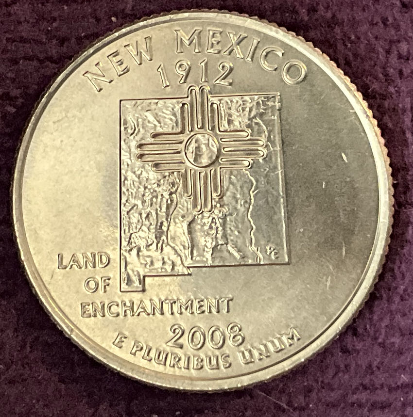Quarter New Mexico 2008 D 26  coin collectible - Main Image 2