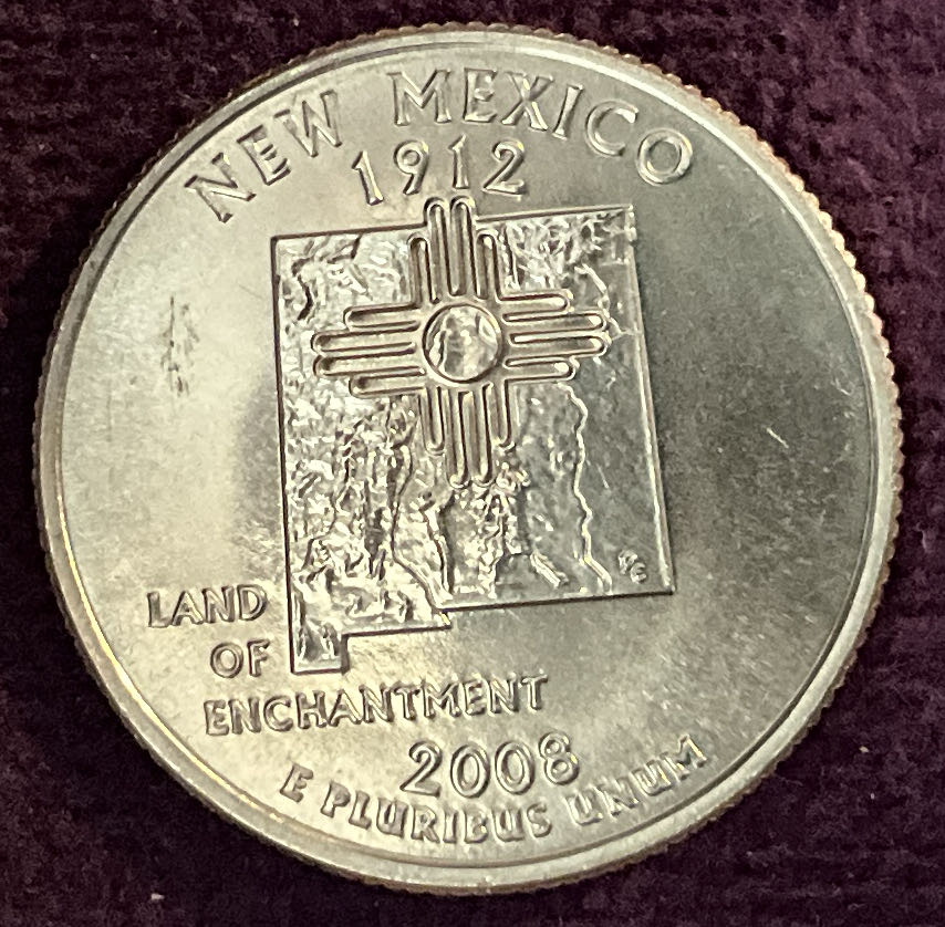 Quarter New Mexico 2008 D 27  coin collectible - Main Image 2